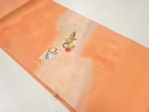 鴛鴦模様刺繍名古屋帯